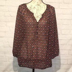 Liz Claiborne Women's Floral Top, Size XL